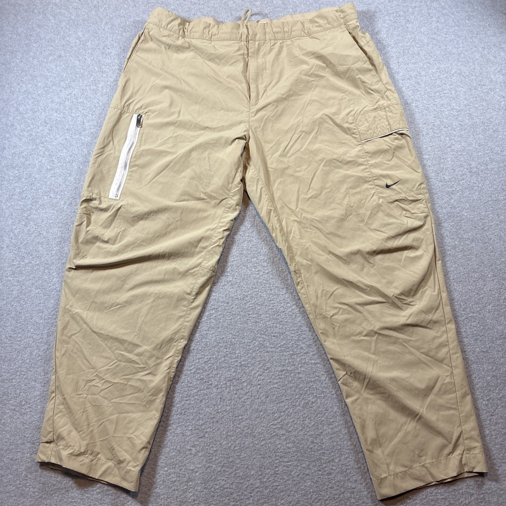 Nike Tech Essentials Woven Unlined Tan Pants DM6681-250 Men's 40x29 100% Nylon